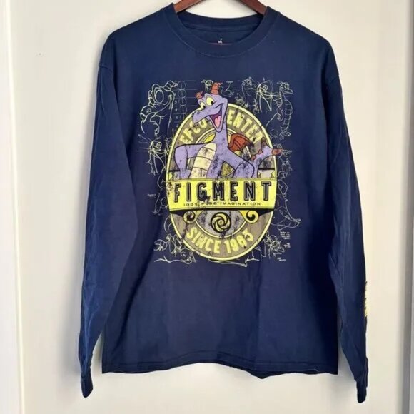Disney Tops - Disney Parks Figment Long Sleeve Graphic Tee | Epcot Imagination OVERSIZED XL NW